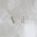 Mini Bar Stud Earrings Silver