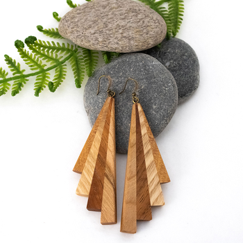 Piwakawaka Wooden Earrings