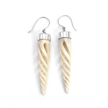 Spiralling Unicorn Horn Earrings