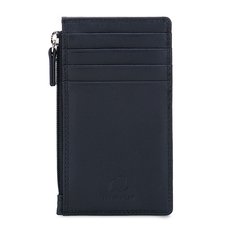 Credit Card Holder with Zip RFID Black-artists-and-brands-The Vault