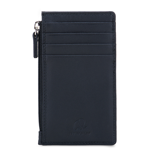 Credit Card Holder with Zip RFID Black