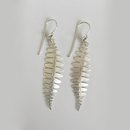 Silver Fern Earrings Large