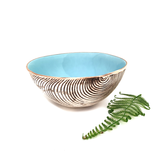 McGlashen Cockle Shell Bowl Aqua