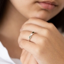 Pounamu and Cubic Zirconia Blossom Ring