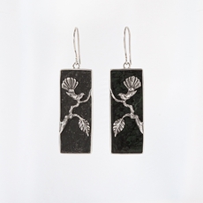 Black Pounamu Calypso Earrings-jewellery-The Vault