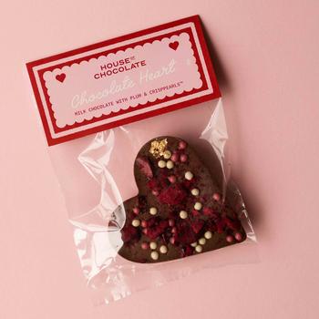 Extra Large Chocolate Heart Plum Crisp Pearls