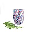 Glass Tumbler Purple Navy Mint