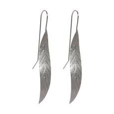 Silver Leaf Earrings-jewellery-The Vault