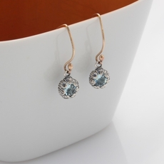 Bloom Earrings Blue Topaz-jewellery-The Vault