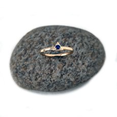 9ct Yellow Gold Ring Blue Sapphire-jewellery-The Vault