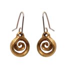 Gold Plate Koru Drop Earrings