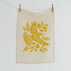 Aroha Nui Tea Towel Yellow-artists-and-brands-The Vault