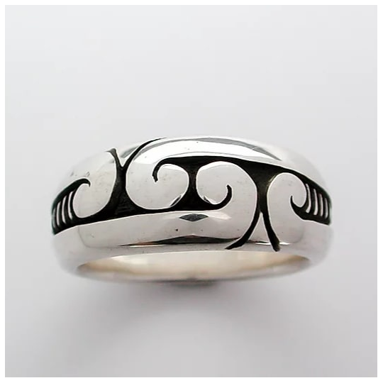 Four Koru Ring Silver
