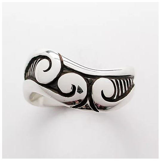 Three Koru Ring Silver