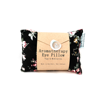 Aromatherapy Eye Pillow Floral Bouquet Black