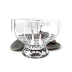Glass Eardrops White-jewellery-The Vault