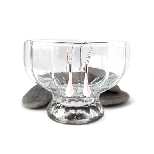 Glass Eardrops White