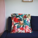 Flox Indoor Hemp Cushion Cover Orchid & Magnolia