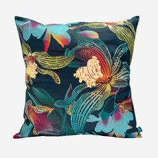 Flox Indoor Hemp Cushion Cover Orchid & Florets-artists-and-brands-The Vault