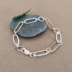 Small Oval Link Bracelet Silver-jewellery-The Vault