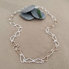 Silver and Brass Cloud Link Chain-jewellery-The Vault