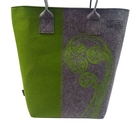 Ponga Frond Green on GreyGreen Shoulder Tote