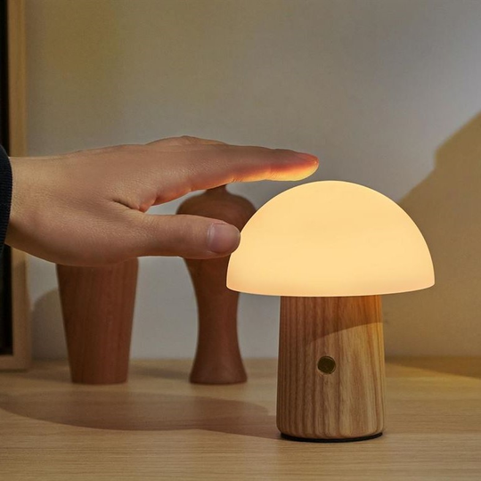 Mini Alice Mushroom LED Light White Ash