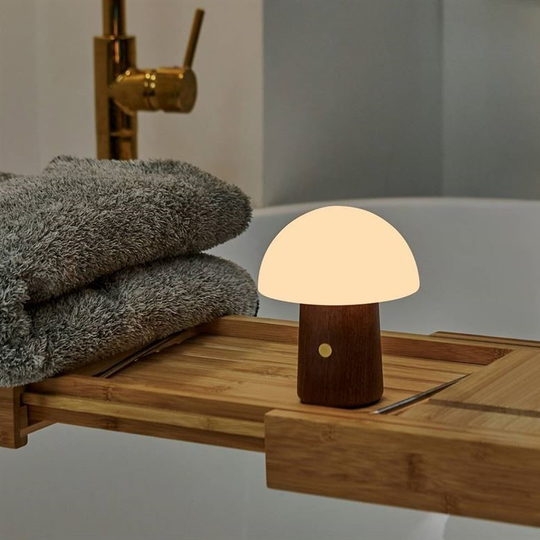 Mini Alice Mushroom LED Light Walnut
