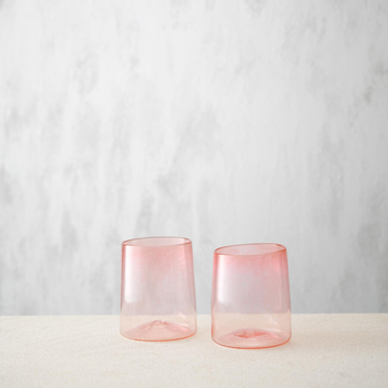 Square Glass Cup Apricot