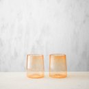 Square Glass Cup Orange