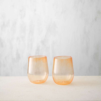 Smooth Glass Cup Orange