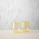 Smooth Glass Cup Lemon Yellow