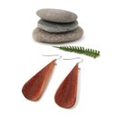 Rosewood Curved Drop Earrings