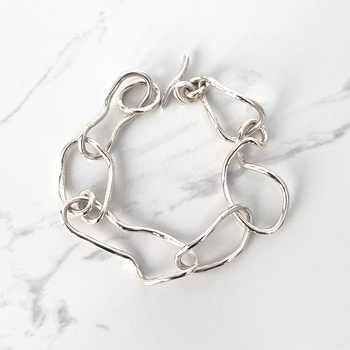 Modern Love Silver Chain Bracelet