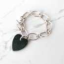 Big Green Heart Bracelet
