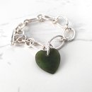 Big Green Heart Bracelet