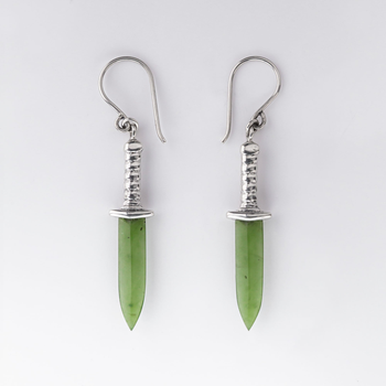 Baby Pounamu Dagger Earrings