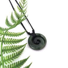 Ernesto Ovalle Medium Pounamu Koru-jewellery-The Vault