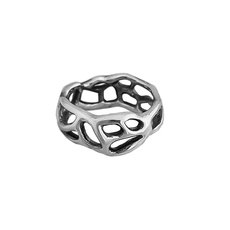 Archaea Ring Band Silver-jewellery-The Vault