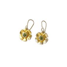 Snow Lily Earrings with Peridot-jewellery-The Vault