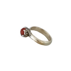 Blossom Ring Carnelian Silver-jewellery-The Vault
