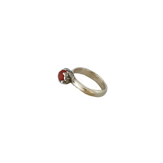 Blossom Ring Carnelian Silver