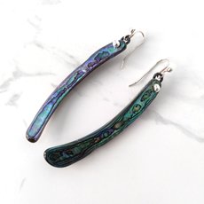 Paua Tusk Earrings-jewellery-The Vault