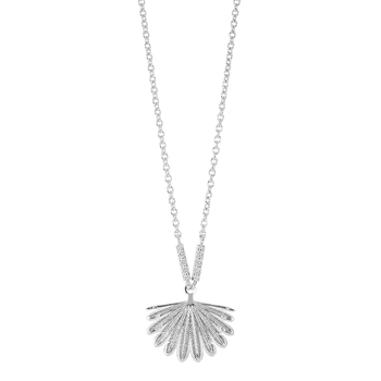 Fan Tail Midi Pendant Silver