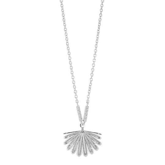 Fan Tail Midi Pendant Silver