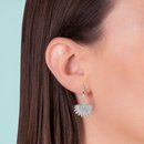 Fantail Midi Huggie Earrings Silver