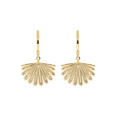 Fan Tail Midi Huggie Earrings Gold Plate-jewellery-The Vault