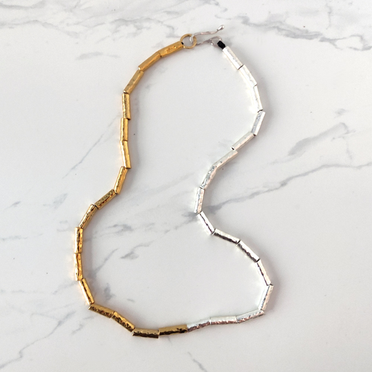 Kauri Medium Bead Necklace Short Mixed