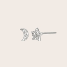 Night Sky Studs Silver-jewellery-The Vault