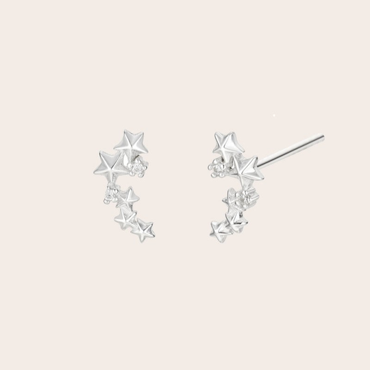 Among The Stars Climber Studs Silver